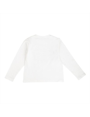 T-Shirt Unisex maniche lunghe Bianca logo nero 2