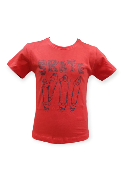 T-Shirt rossa bimbo con stampa