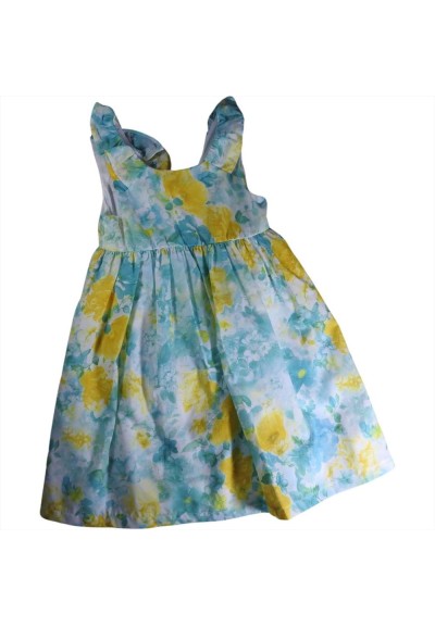 Vestito fiori gialli con sottogonna