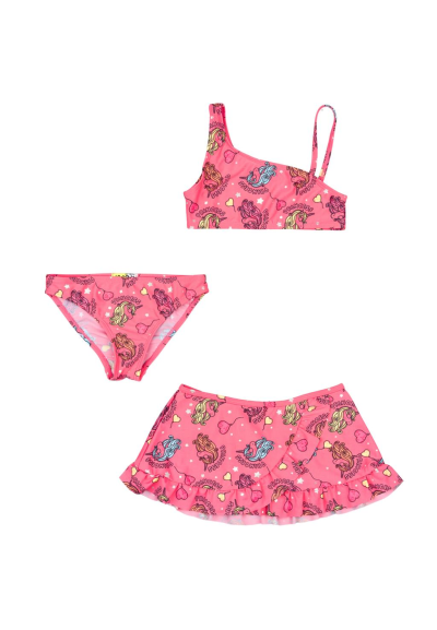 Bikini e gonna Bambina  rosa