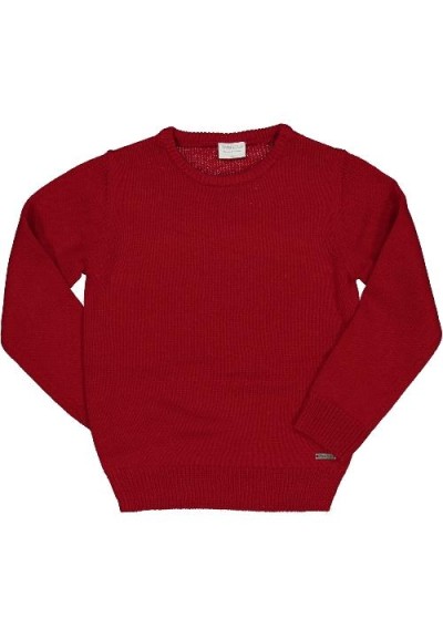 Maglione Rosso a Girocollo per Ragazzi: