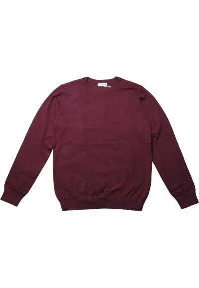 Maglione Uomo in Cotone Bordeaux - Eleganza e Comfort