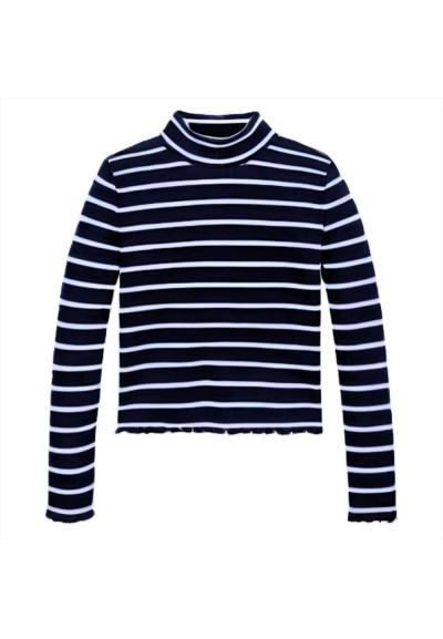 Maglia Tommy Hilfiger a lupetto a righe bianche e blu