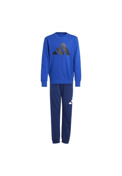 Tuta Junior blu adidas J BL FT JOG 240 - Completo Felpa e Jogger Sport