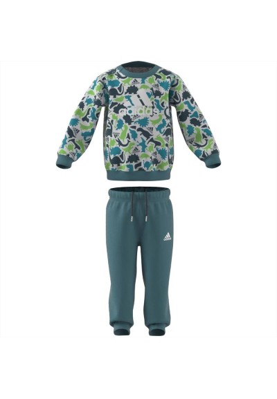 Tute cotone boy adidas stampa dinosauri