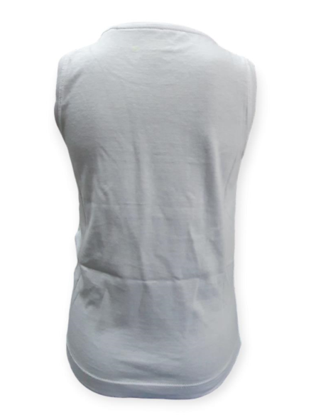 Canotta bianca bimbo con stampa Dinos.