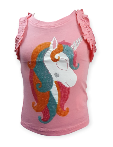 T-Shirt rosa con paillette fantasia 2