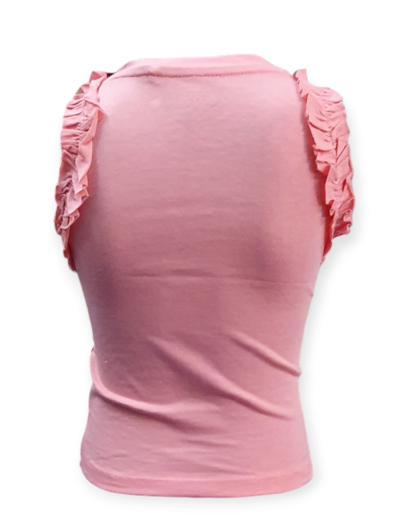 T-Shirt rosa con paillette fantasia
