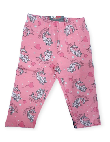 Leggings rosa con stampa unicorno.