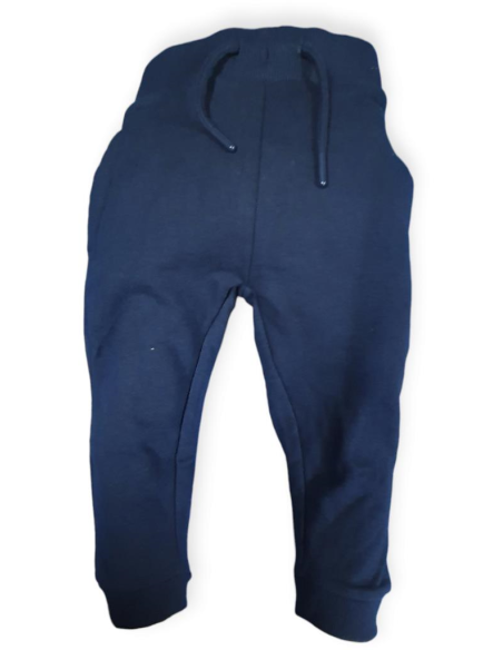 Pantaloni bambino in cotone blu.