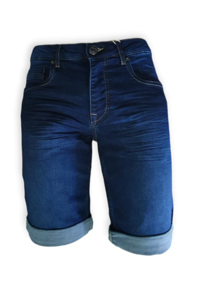 Jeans bermuda denim uomo color blu scuro