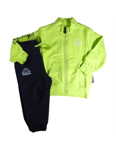 Tuta Kappa Bambino: Stile Lime E Blu per Piccoli Esploratori