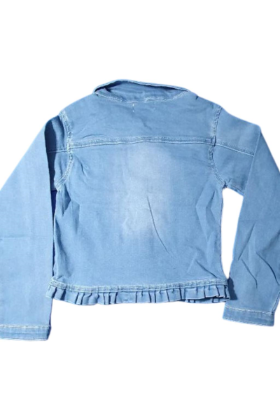 Giubbino in jeans morbido con volant