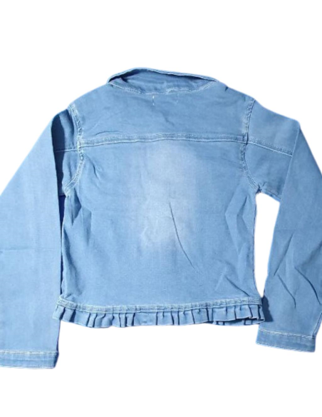 Giubbino in jeans morbido con volant