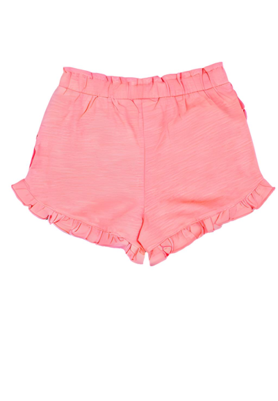 Short bimba rosa con volantini