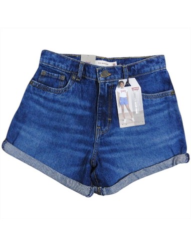 Shorts in Jeans Denim da Ragazza con Risvolto, 5 Tasche, Bottone e Cer