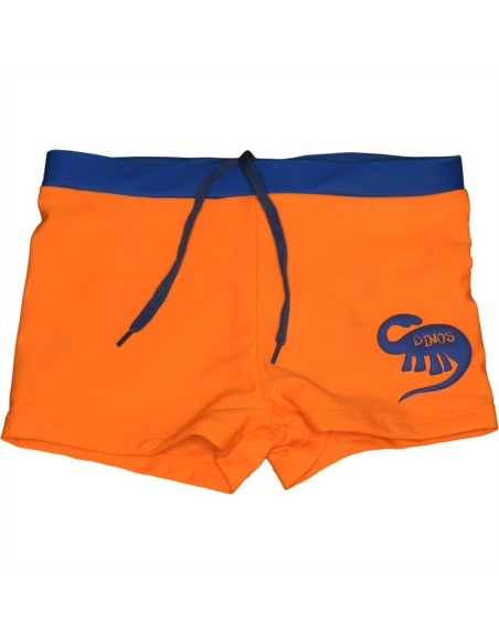 Set di Costumi da Bagno Bambino: Arancione con Dinosauro e Fluo con Di