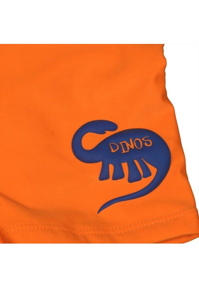 Set di Costumi da Bagno Bambino: Arancione con Dinosauro e Fluo con Di