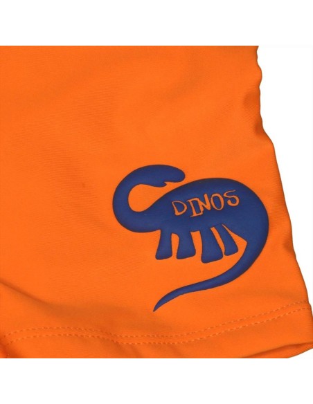 Set di Costumi da Bagno Bambino: Arancione con Dinosauro e Fluo con Di