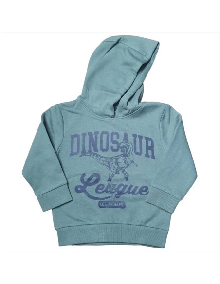 Felpa con cappuccio bambino Dinosauro color verde. Felpa con cappuccio bambino Dinosauro color verde.