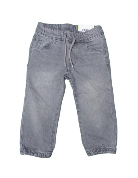 Pantaloni grigio per bambini con elastico alla caviglia.
