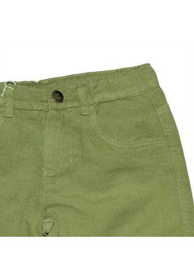 Pantaloni Cargo Verde Oliva per Bambini con tasconi laterali-Comfort e