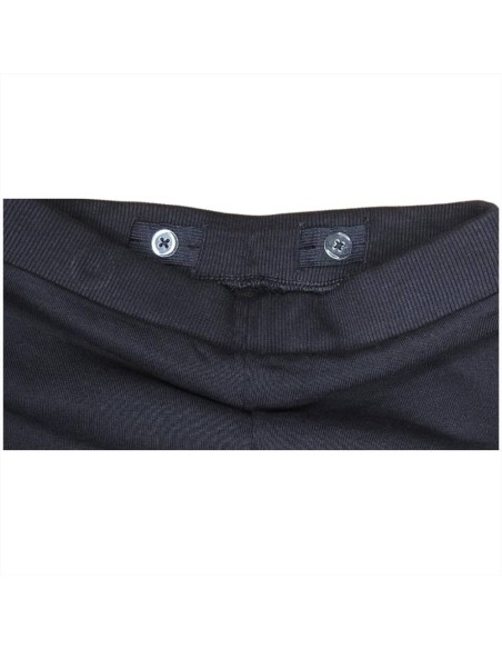 Pantaloni da bambino tipo tuta basico nero cotone garzato