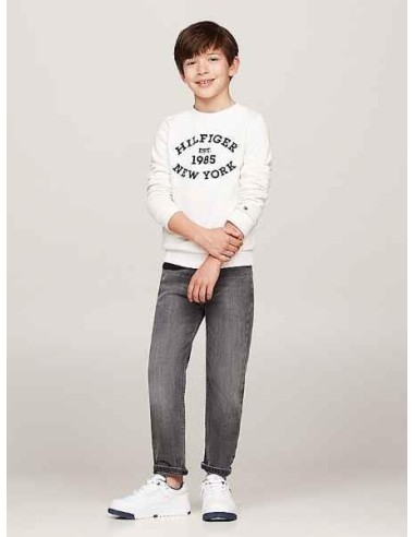 Felpa monotype flock reg sweatshirt bianca  tommy hilfiger 2