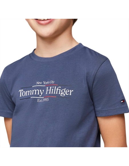 Tommy Hilfiger T-Shirt Bambino Blu "Est. 1985"  - Vendita online | GBM