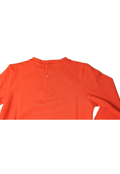 T-Shirt maniche lunghe stampa gattino a pois color rossa.  - Vendita o