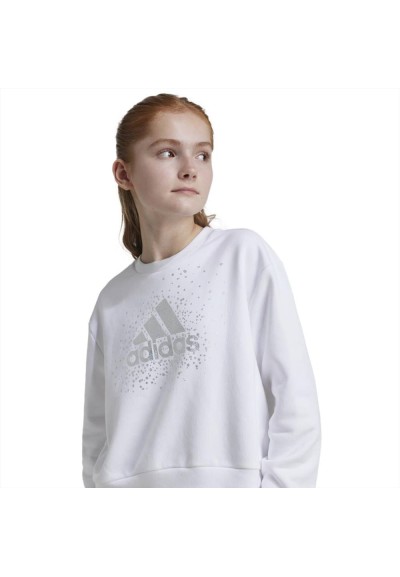 Felpa Adidas logo gommato argento
