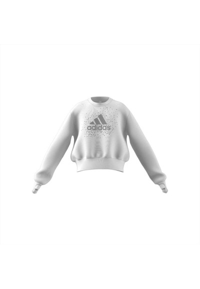 Felpa Adidas logo gommato argento