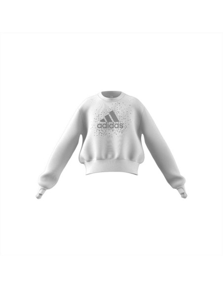 Felpa Adidas logo gommato argento