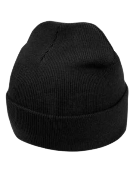 Cuffietta Nike nera per ragazzi, con logo ricamato nel risvolto.  - Ve