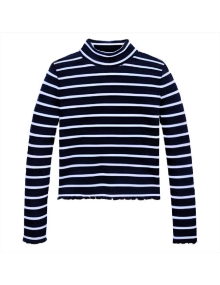 Maglia Tommy Hilfiger a lupetto a righe bianche e blu