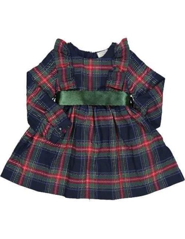 Vestito bambina elegante quadri rossi verde blu  - Vendita online | GB
