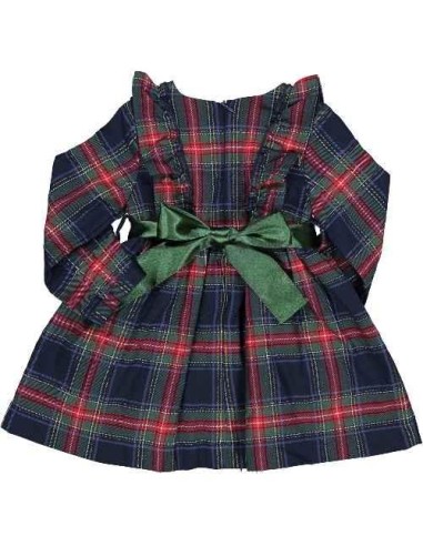 Vestito bambina elegante quadri rossi verde blu  - Vendita online | GB 2