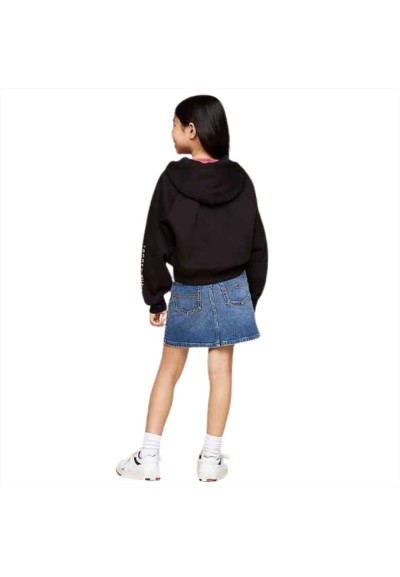 Felpa con zip da ragazza ,blu della Tommy Hilfiger  - Vendita online |