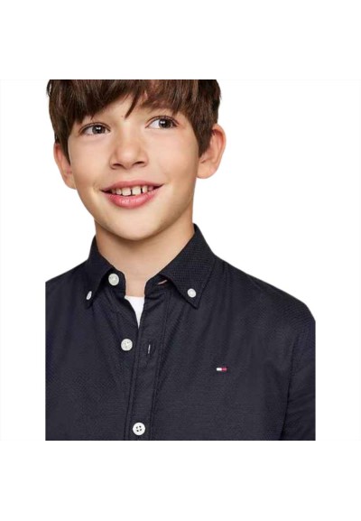 Camicia ragazzo blu della Tommy Hilfiger  - Vendita online | GBMsport.