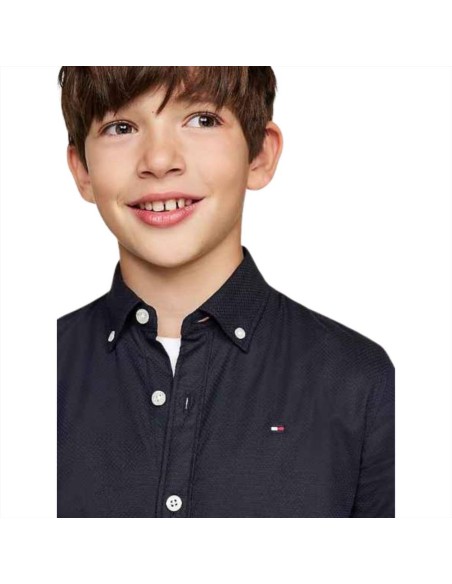 Camicia ragazzo blu della Tommy Hilfiger  - Vendita online | GBMsport.