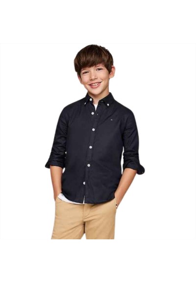 Camicia ragazzo blu della Tommy Hilfiger  - Vendita online | GBMsport.