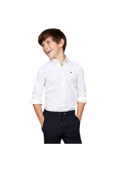 Camicia ragazzo della Tommy Hilfiger bianca  - Vendita online | GBMspo
