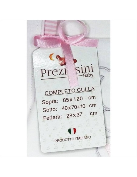 Lenzuolini bambina 3 pz. rosa nuvole  - Vendita online | GBMsport.it