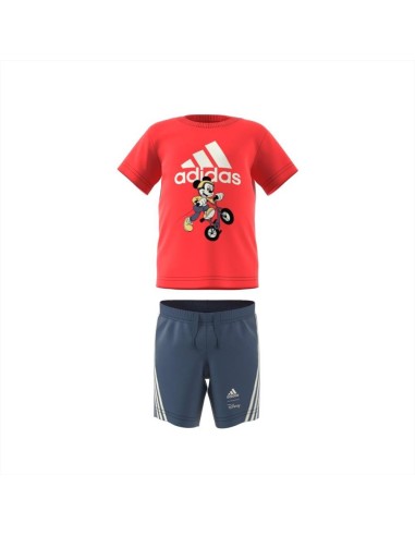 Completi bambino Adidas corto estivo rosso blu disney  - Vendita onlin