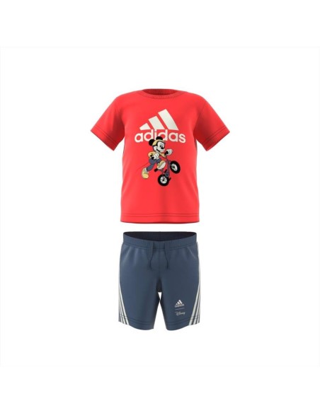 Completi bambino Adidas corto estivo rosso blu disney  - Vendita onlin