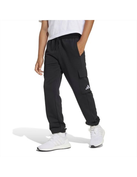 Pantaloni unisex ragazzo adidas nero con tasche laterali  - Vendita on