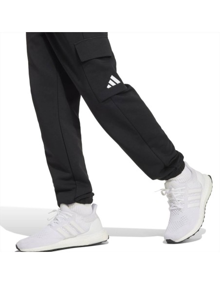 Pantaloni unisex ragazzo adidas nero con tasche laterali  - Vendita on