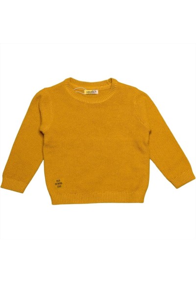 Maglione Bambino Senape "Old School 1985" - Stile Retrò e Comfort