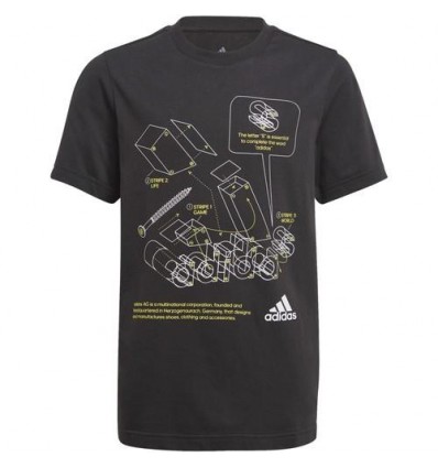 T-Shirt nera Tech bos Adidas 