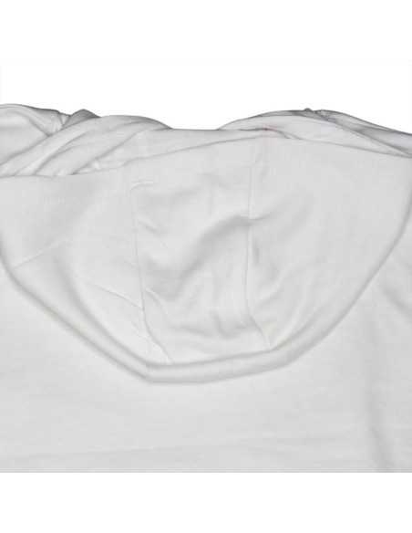 Felpa Bianca Ragazzo con Cappuccio e Stampa 'Newest Noises  - Vendita 